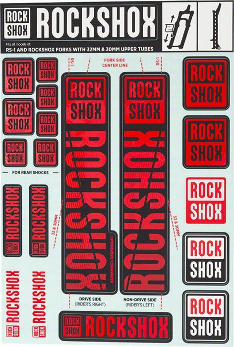 Produktbild RockShox Aufkleberset Fahrradgabel bis 2018