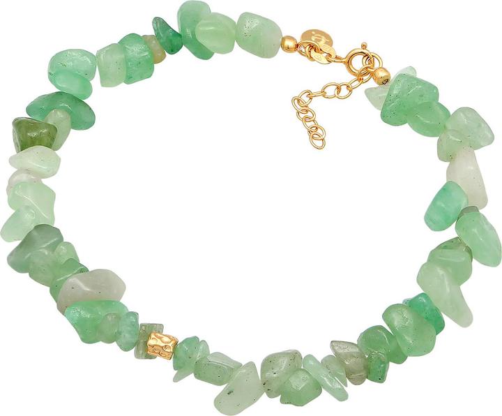 Immagine prodotto Elli PREMIUM Gioielli per i piedi Scheggia di avventurina in argento 925 placcato oro (Argento 925 placcato oro, Plastico, Avventurina, 22 cm)