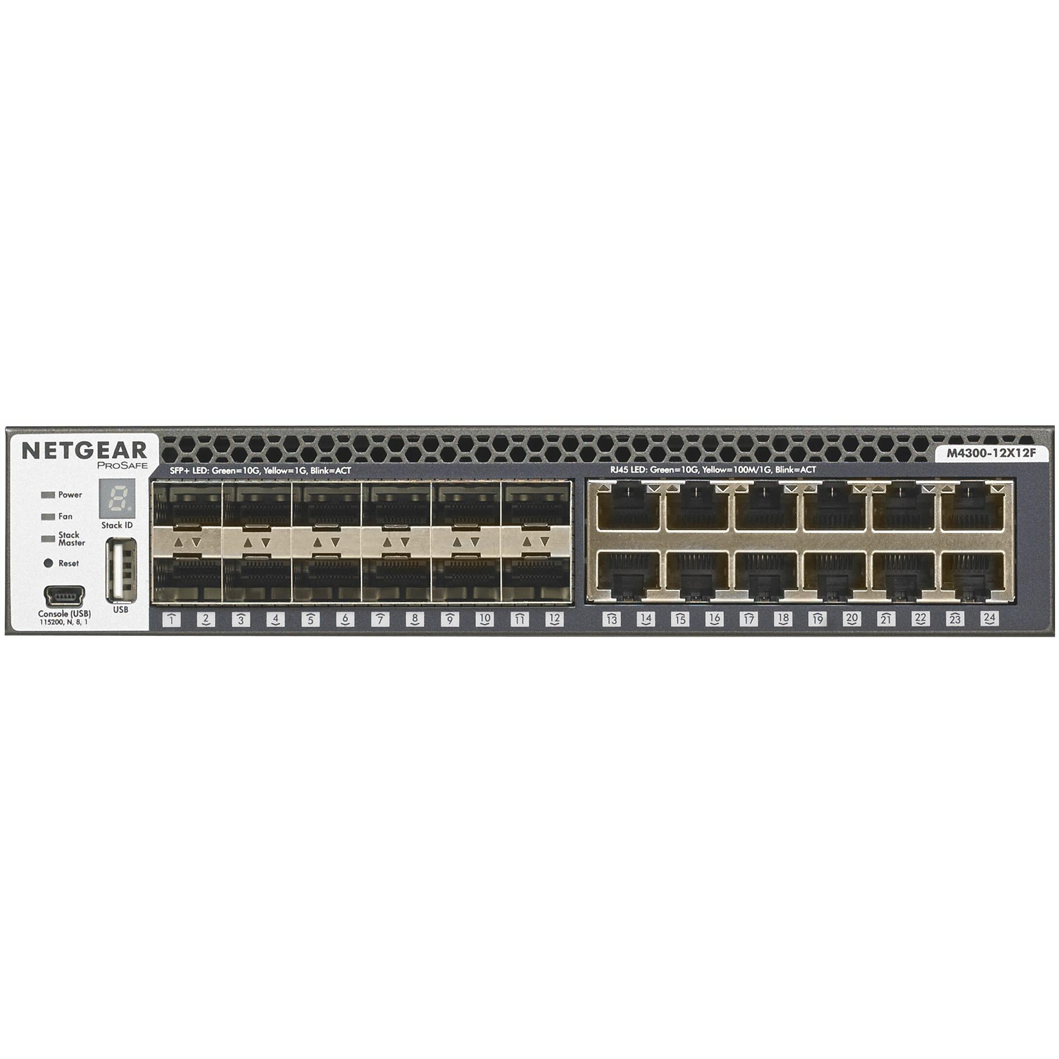 Netgear XSM4324S: 24 Port Managed Switch (24 Ports), Netzwerk Switch, Schwarz