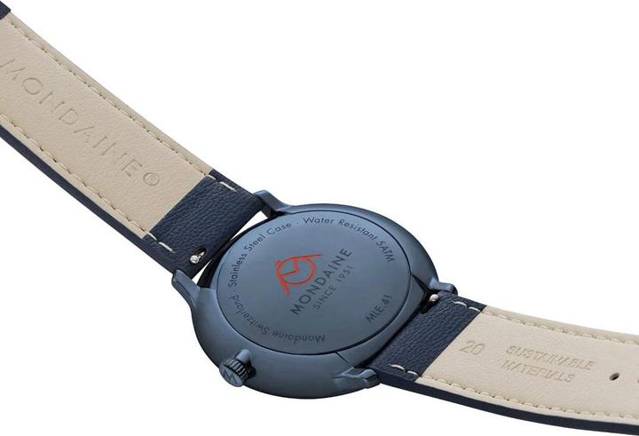 Produktbild Mondaine MLE.41910.LQV Herrenuhr Doppio Solar 41mm (Analoguhr, Swiss Made, 41 mm)