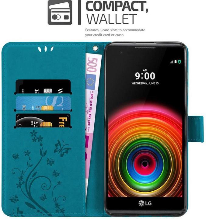 Produktbild Cadorabo Flower Book Cover (LG X Power)