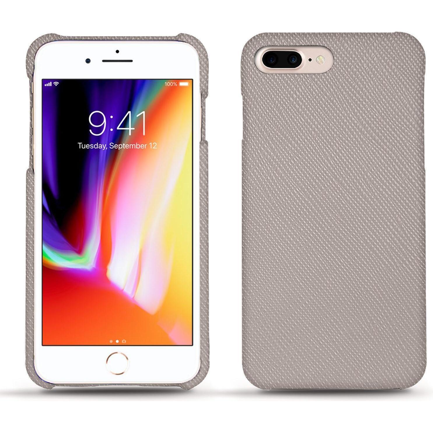 Noreve Lederschutzhülle (Apple iPhone 8 Plus), Smartphone Hülle, Beige