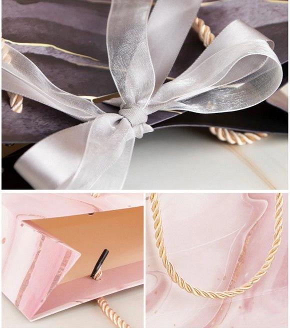 MU Style Luxury Marble Series Geschenktaschen Gross (4er Set) (Geschenktüte, 4 x)
