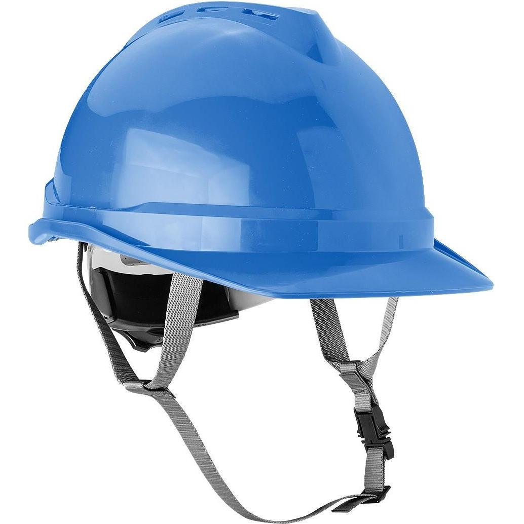 Thumbnail - Neo, Kopfschutz, Industriehelm mit Kinnriemen, blau (52 - 64 cm)