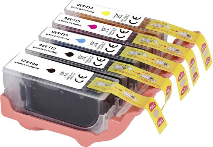 Produktbild Renkforce Tinte Kombi-Pack ersetzt Canon PGI-525 PGBK + CLI-526 BKCMY Kompatibe (BK)