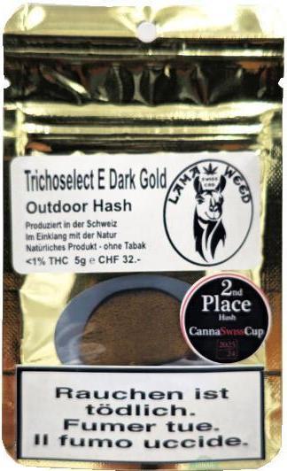 Actual product image LamaWeed Lama Weed Trichoselect Hash E Dark Gold 5g (5 g, Outdoor)