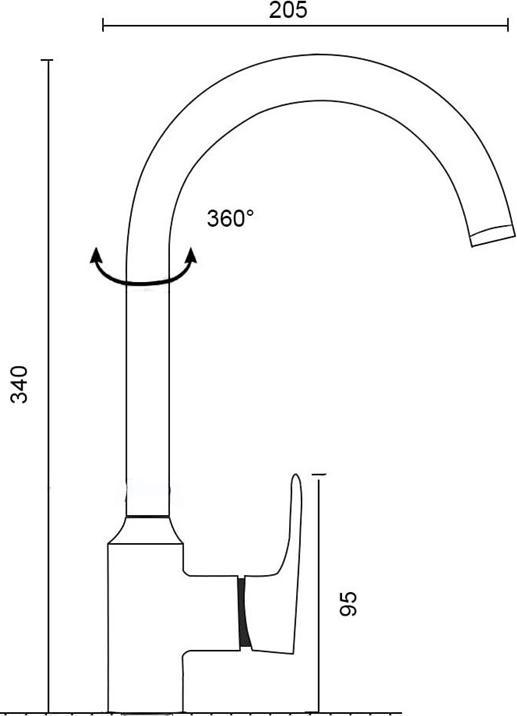 Actual product image Thema_lux Kitchen Mixer