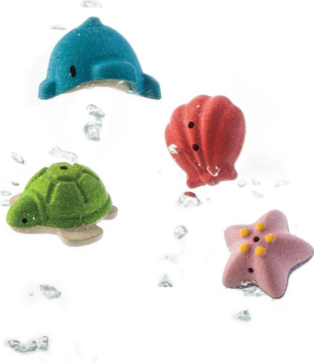 Produktbild Plantoys Badeset - Vier Meerestiere