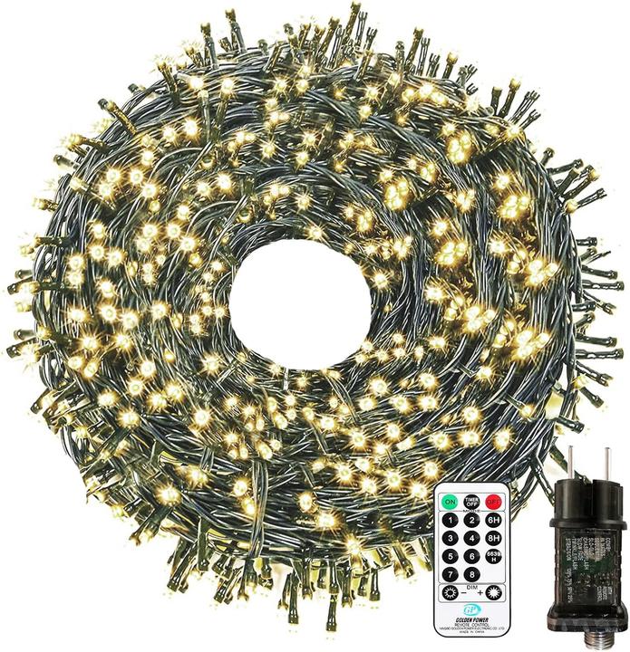 Bowfar LED-Lichterkette (30M, 300 LEDs, 8 Modi) mit Timer (30 m)