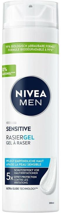 NIVEA MEN Sensitive Rasierschaum (200 ml, Gel de rasage)
