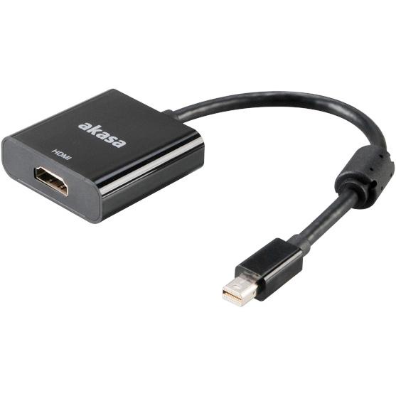 Akasa Videoanschluss (HDMI, 20 cm), Data + Video Adapter, Schwarz