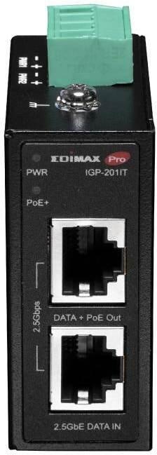 Actual product image edimax Industrie 2.5 Gigabit 30W PoE+ DIN-Rail Injektor (802.3af (PoE), 802.3at (PoE+), 30 W)