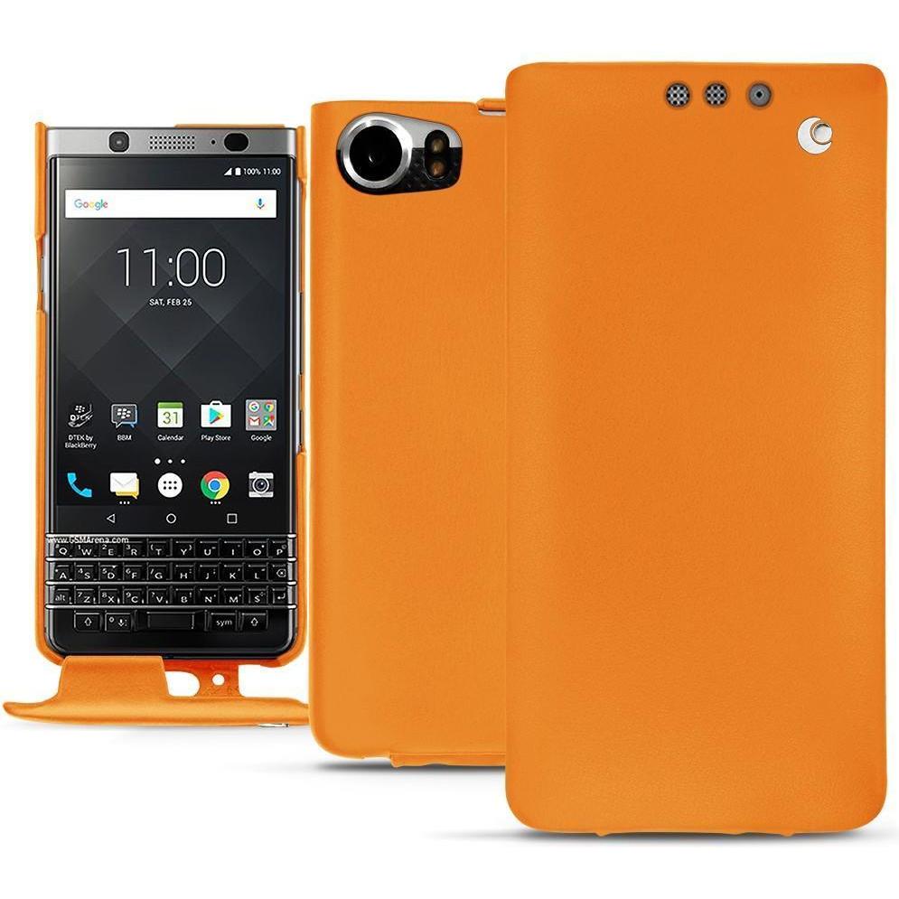 Thumbnail - Noreve Lederschutzhülle vertikal (Blackberry KEYone), Smartphone Hülle, Orange
