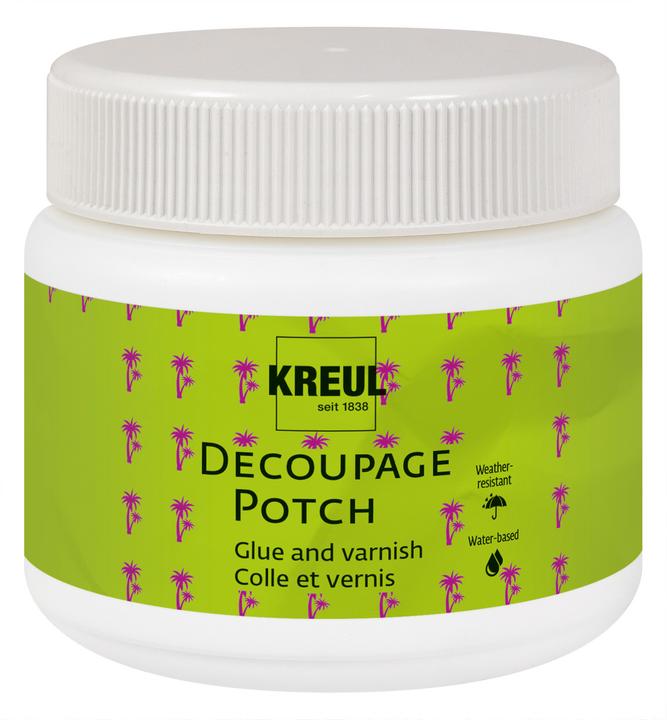 Actual product image Kreul 48251 - Art Potch Decoupage glue and varnish silk matt, 150 ml, water-based, dries quickly (150 ml)