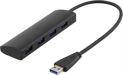 Immagine prodotto Deltaco UH-481 hub di interfaccia USB 3.2 Gen 2 (3.1 Gen 2) Type-A Nero (USB-A, 4 Porti)