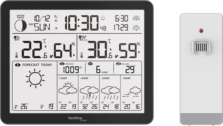 Produktbild Technoline Wetterstation WD3000 mit 4-Tage-Vorhersage und App-Anbindung