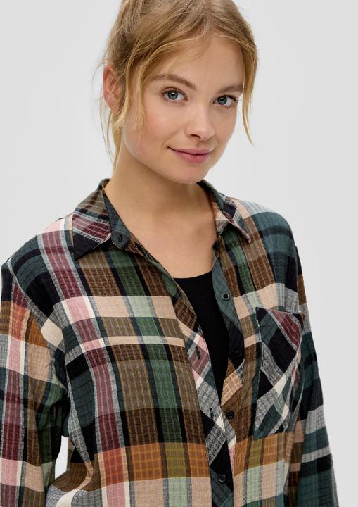 Immagine prodotto s.Oliver Bluse Longbluse in Seersucker-Qualität (34)