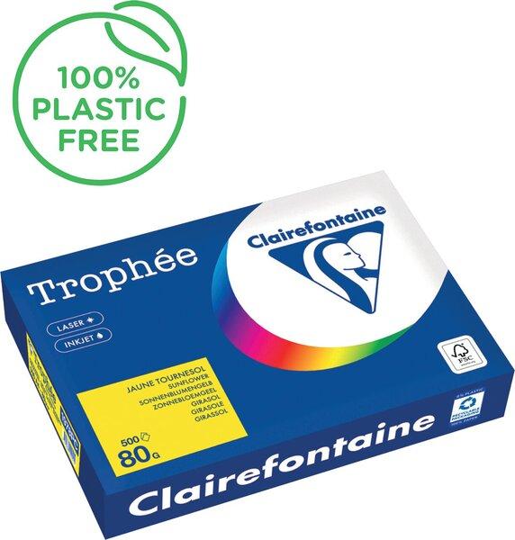 Actual product image Clairefontaine Trophée Colored Copy FSC A4, 80 gm², Sunflower (80 g/m², 500 x, A4)