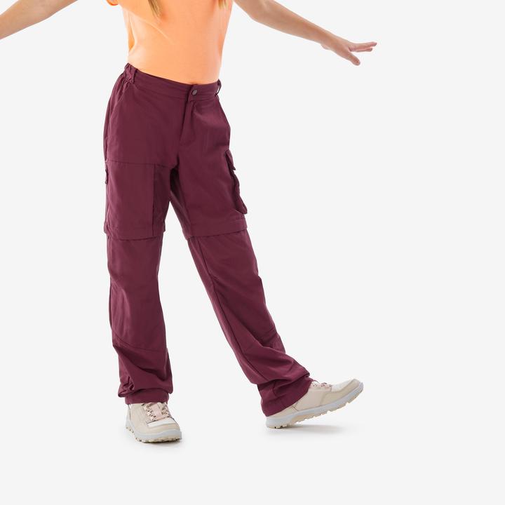 Immagine prodotto Quechua Zip-Off-Hose Kinder Gr. 123–172 Wandern - MH500 bordeaux