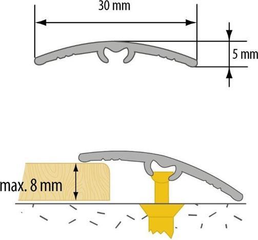 Immagine prodotto Cezar THRESHOLD ALU ANOD SILVER LW30 0.93M