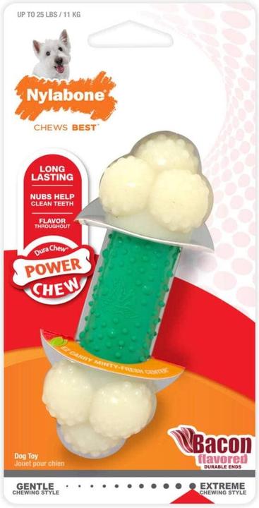 Nylabone Extreme Chew - Double Action Chew Bacon S (Dog chew toy)