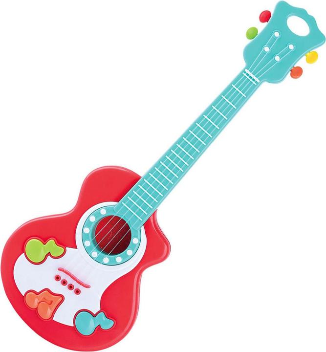 Produktbild Play Gitarre mit roten Musiknoten