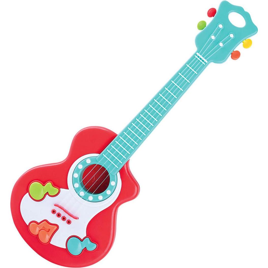 Play Gitarre mit roten Musiknoten (49619523)