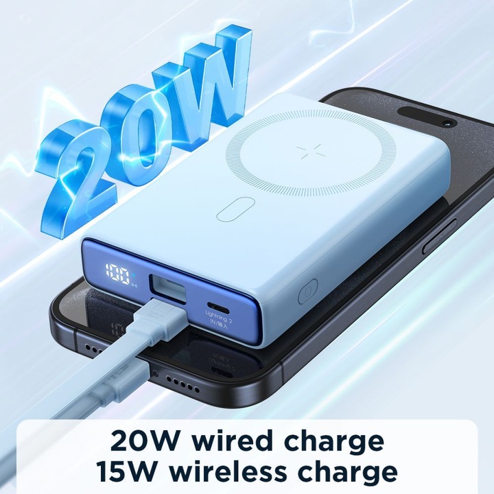 Actual product image Joyroom Magnetic Wireless Powerbank 10000mAh (10000 mAh, 20 W, 38.50 Wh)