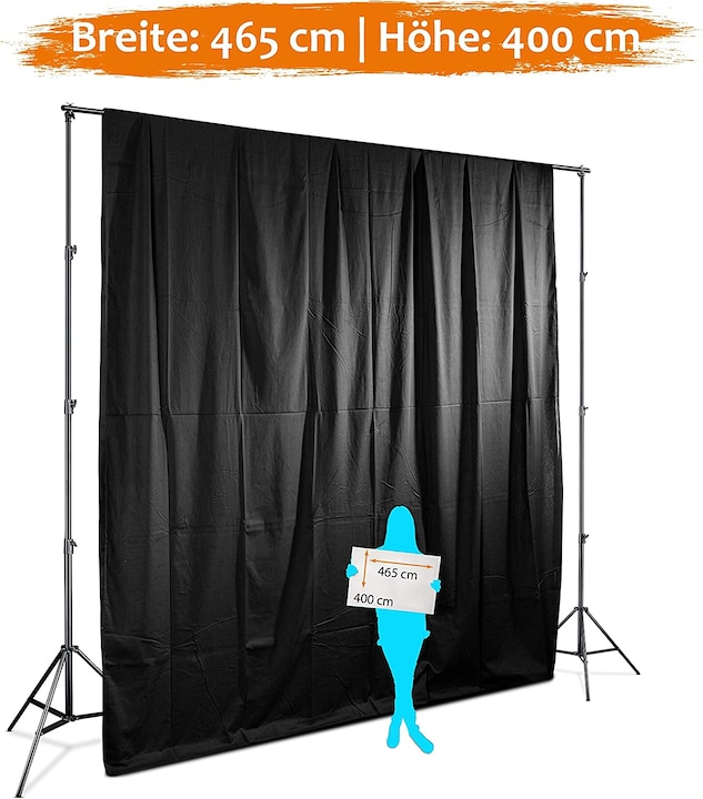 Produktbild Walimex Teleskop XXL Hintergrundsystem, 1.9-4.65m (465 cm, 400 cm)