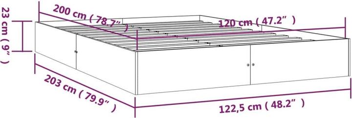 Image du produit vidaXL Bettrahmen (120 x 200 cm)