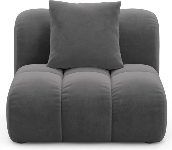 Actual product image Maison Heritage Velvet Modul Armless, "Arden", 1 Seat, Warm grey, 90x94x70 Made in Europe