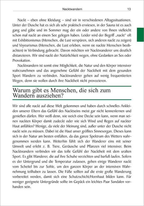 Produktbild Nacktwandern (Deutsch, Nicole Wunram, 2021)