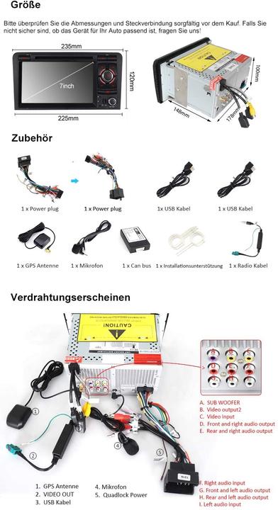 Produktbild Junhua Bluetooth Autoradio