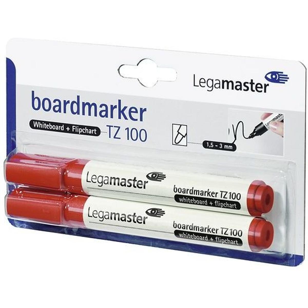 Thumbnail - Legamaster, Marker, Whiteboardmarker TZ100 (Rot, 3 mm, 2 x)