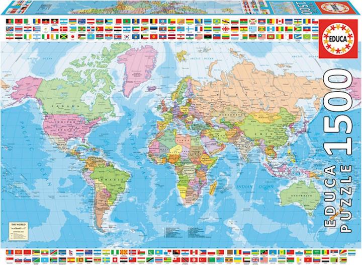 Immagine prodotto Educa Mappa del mondo politico (1500 pezzi)