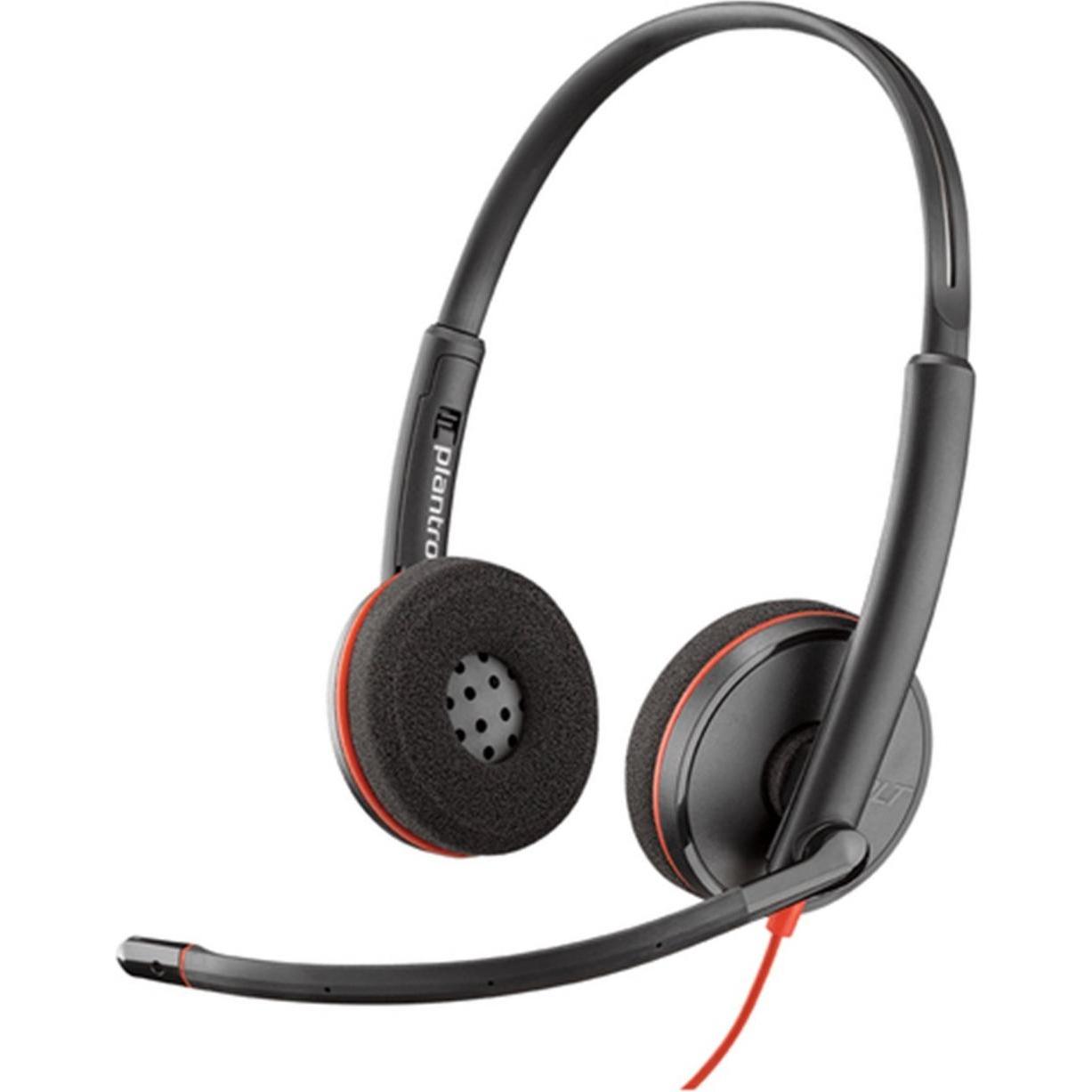 Poly Blackwire C3220 (Kabelgebunden, USB-A), Office Headset, Schwarz