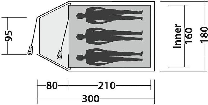 Actual product image Easy Camp Quasar 300 Rustic (Dome tent, 3.60 kg, 3 persons)