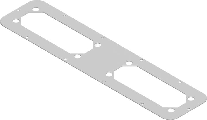 Actual product image Schneider Electric Cable entry plate with 2 FL21 cut-out NSYTLG2FL