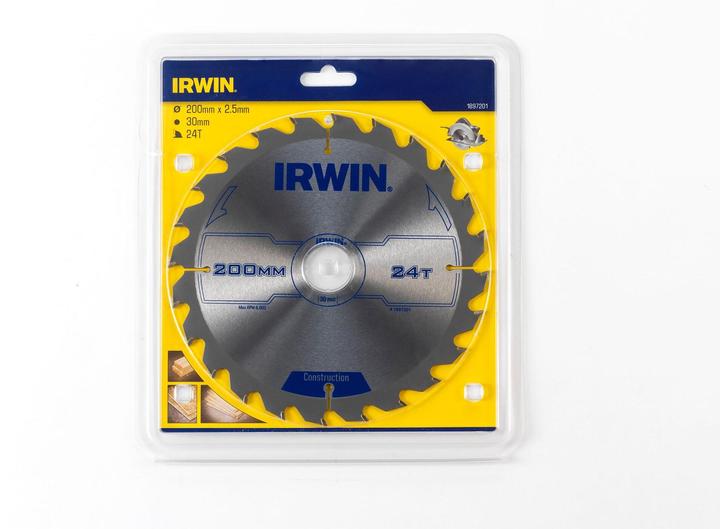 Produktbild Irwin IRW1897201 200 x 30 mm 24Teeth Kreissägeblatt mit ATB Mahlgrössen Zahn