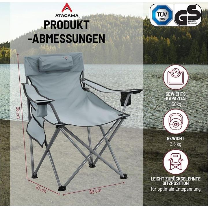Produktbild Atacama Campingstuhl Dunkelgrau
