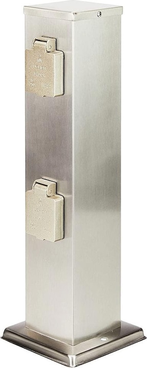 Produktbild Ledar Aussensteckdose 4-fach Edelstahl IP44 Outdoor-Stromsäule (4 x)