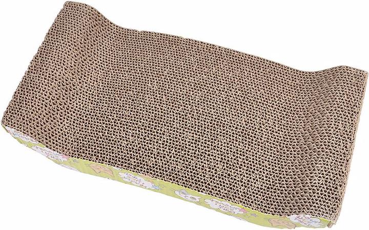 Produktbild Natura Punto Katzenkratz-Brücke aus geschichtetem Karton, 43 x 22 x 8,8 cm (8.80 cm, Braun, Bunt an der Vorderseite)