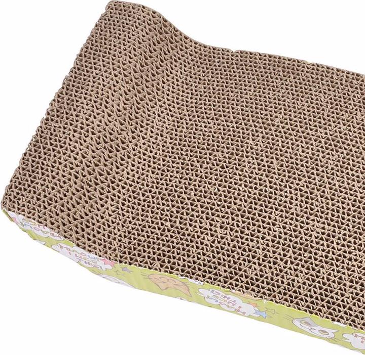 Produktbild Natura Punto Katzenkratz-Brücke aus geschichtetem Karton, 43 x 22 x 8,8 cm (8.80 cm, Braun, Bunt an der Vorderseite)