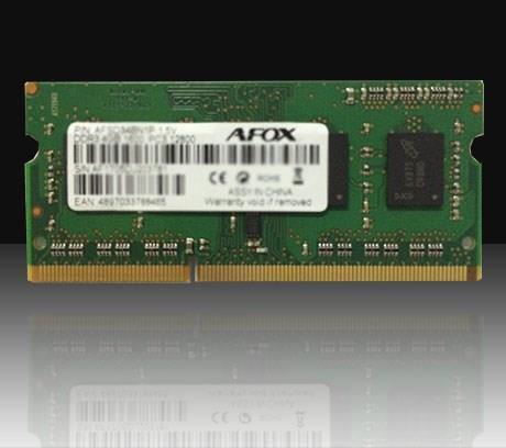 Productafbeelding AFOX SO-DIMM DDR3 8GB geheugenmodule 1600 MHz LV 1.35V (1 x 8GB, 1600 MHz, DDR3 RAM, SO-DIMM)