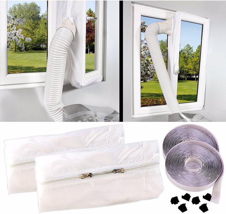 Sichler 2 x 2 confezioni di guarnizioni per finestre di scarico dell'aria per condizionatori d'aria mobili