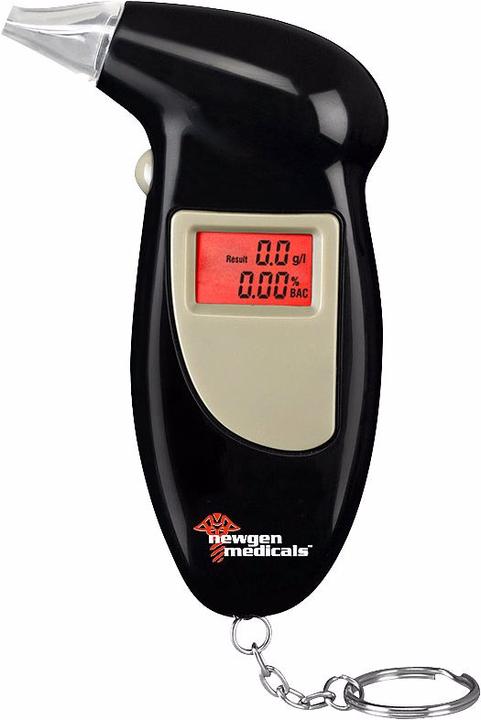 Actual product image Newgen medicals 2 times alcohol meter with LCD display, 20 interchangeable mouthpieces, battery operated