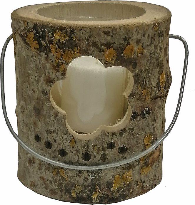 Immagine prodotto Natura Punto Lanterna di legno con candela, cuore, fiore, farfalla, 12 x 12 cm