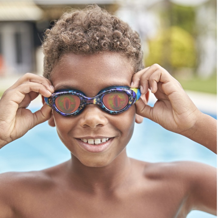 Actual product image Zoggs Sea Demon holographic design swimming goggles (128, 140, 152, 164)