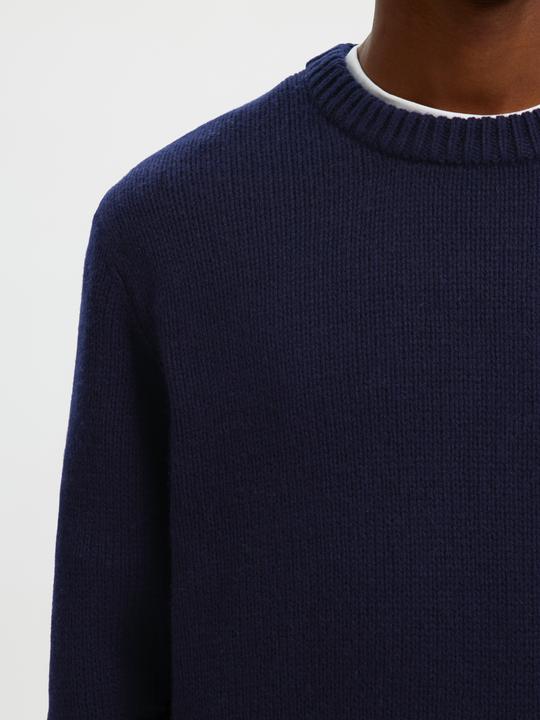 Actual product image Selected Slhcody Ls Knit Relaxed Crew Neck Noos (M)