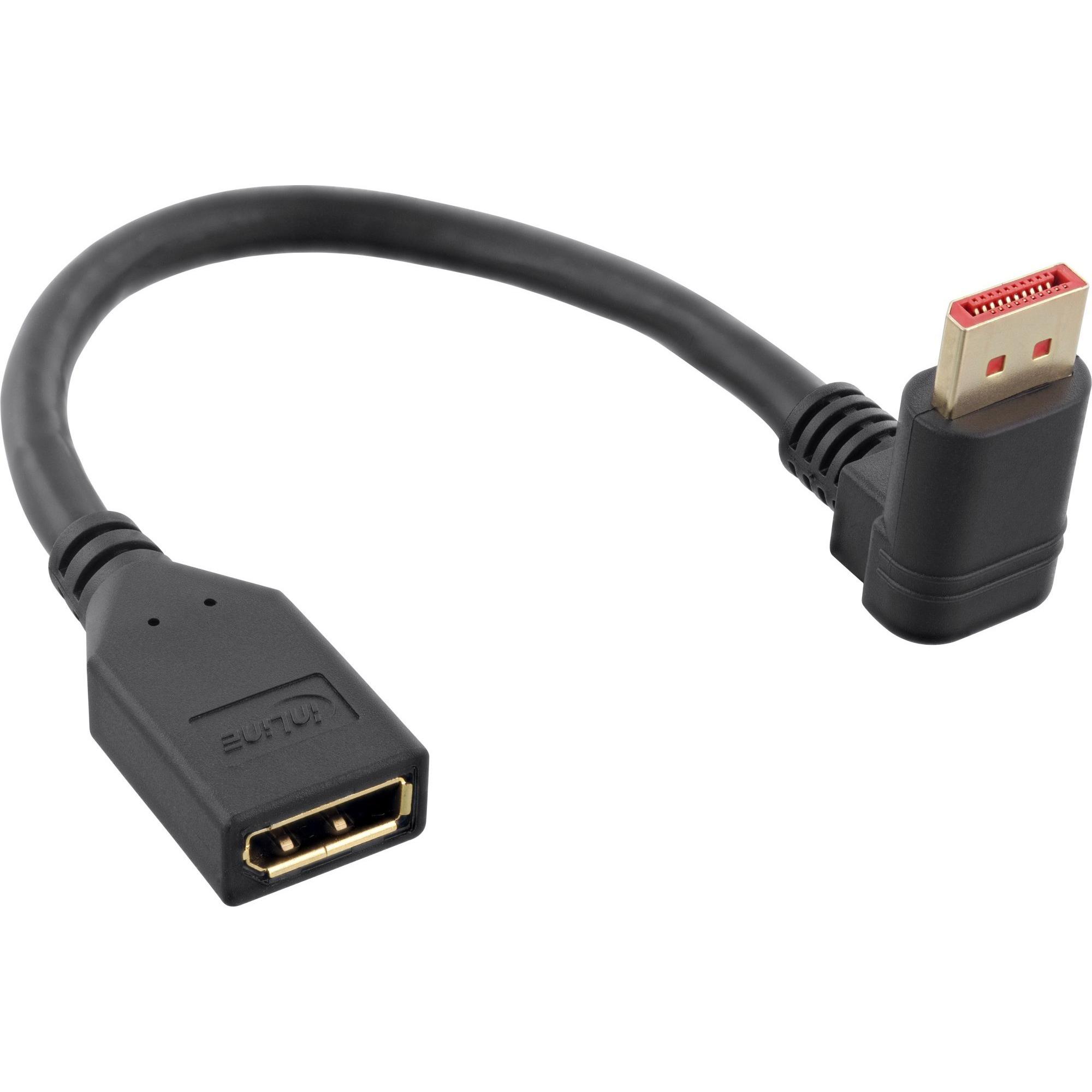 InLine DisplayPort 1.4 Adapterkabel ST/BU (0.15 m, DisplayPort), Video Kabel